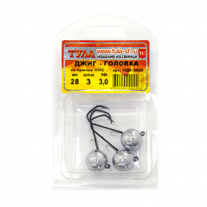 Тула Джиг-головка на крючке VMC №3/0 (18гр)